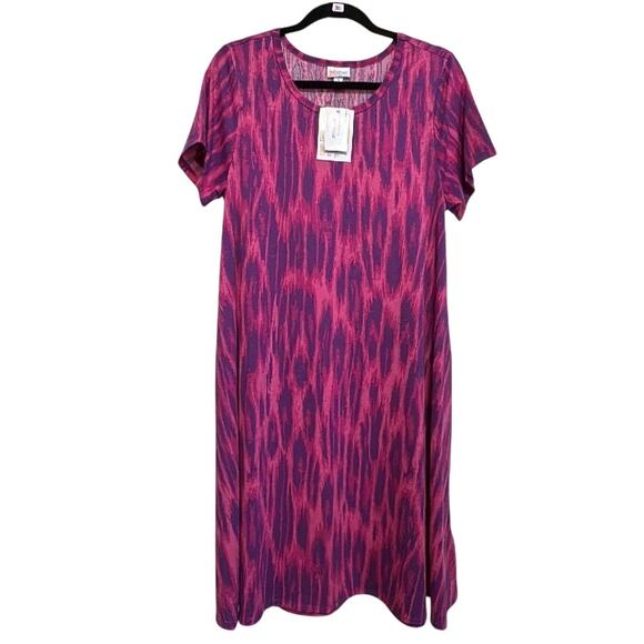 Lularoe Jessie Dress size M NWT pink purple - Picture 2 of 4